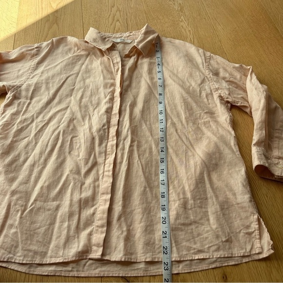 Uniqlo Linen Blend 3/4 Sleeve Pink Shirt  - XS - Picture 6 of 11